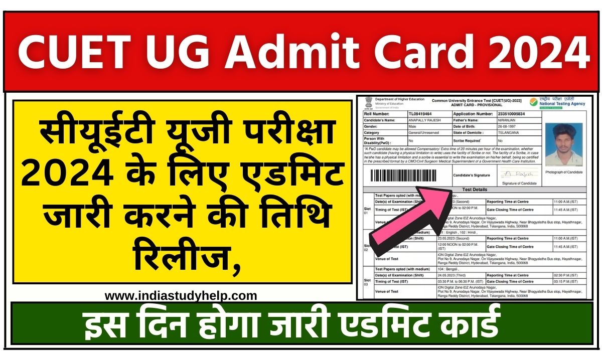 CUET UG Admit Card 2024