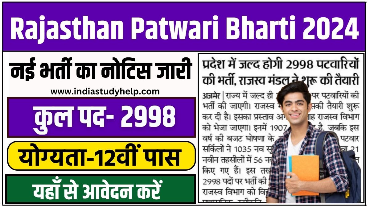 Rajasthan Patwari Bharti 2024