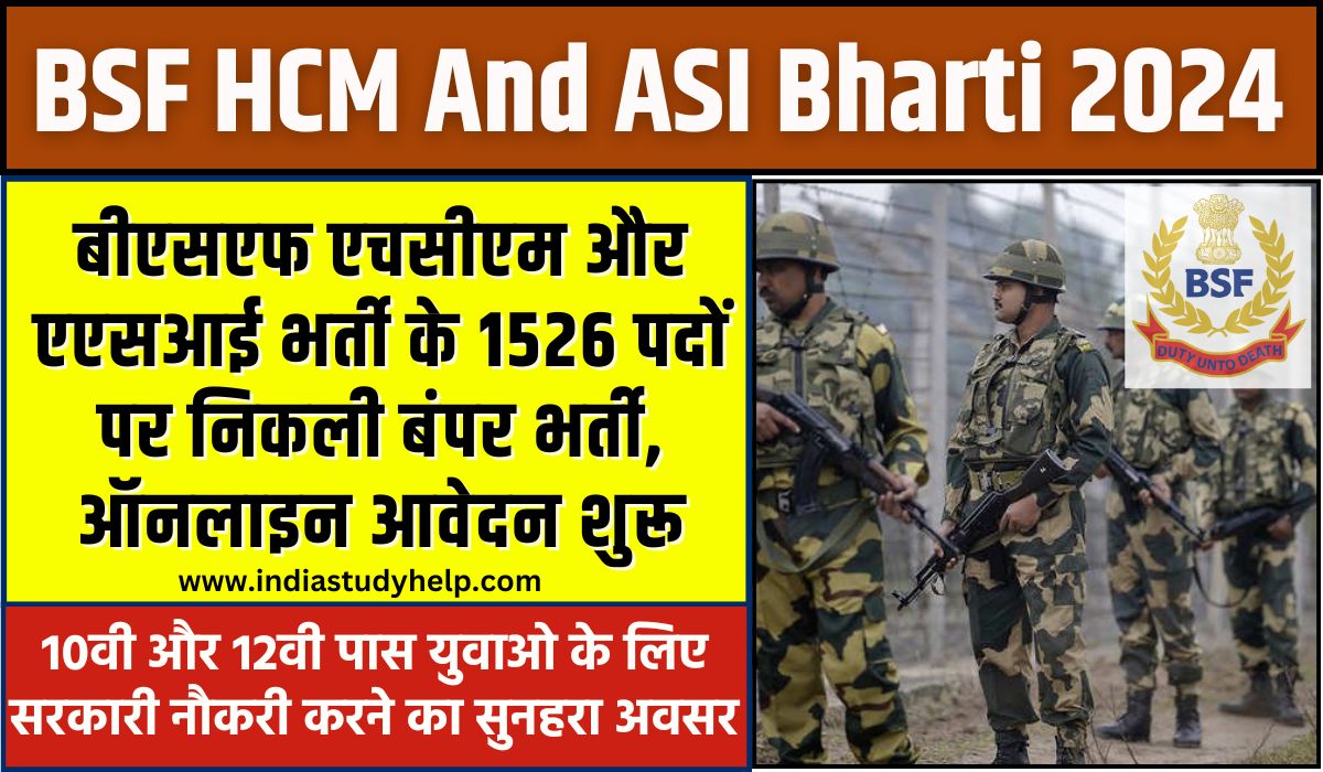 BSF HCM And ASI Bharti 2024